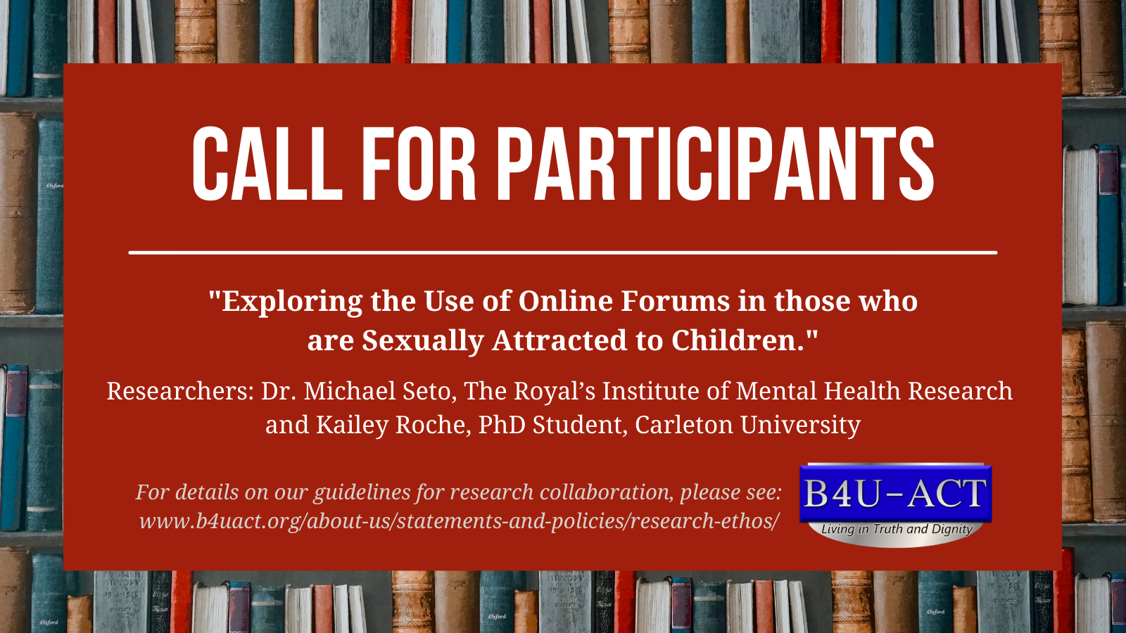 MAPs wanted for study on online social support forums