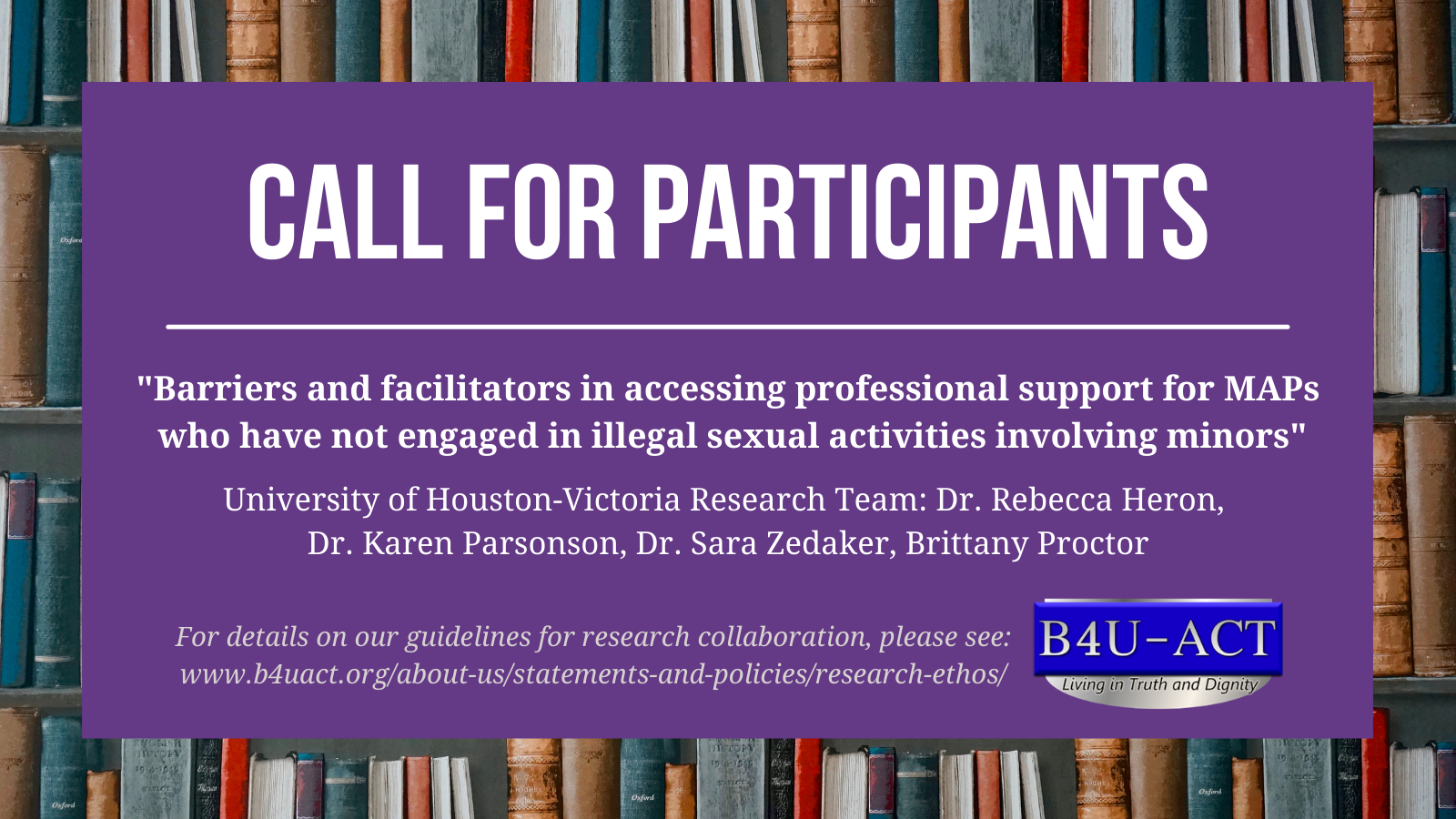 MAPs wanted for study on barriers and facilitators in accessing professional support