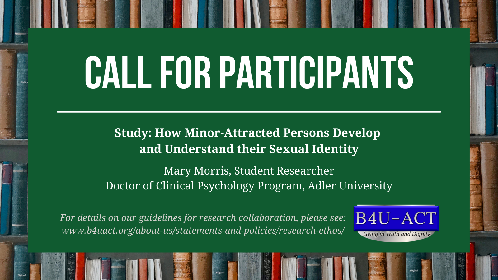 MAPs Wanted for Study on Identity