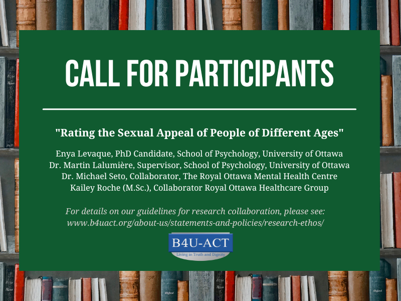 MAPs Wanted for Study on Attraction to Various Age Groups