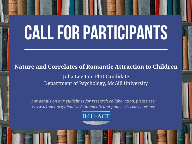 MAPs Wanted for Study on Nature and Correlates of Romantic Attraction