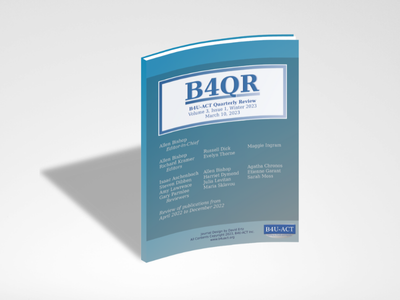 B4QR Volume 3, Issue 1 Out Now