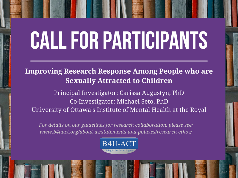 MAPs Wanted for Study on Research Participation