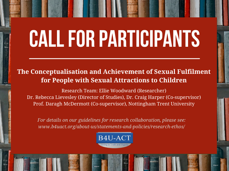 MAPs Wanted for New Study on Sexual Fulfillment