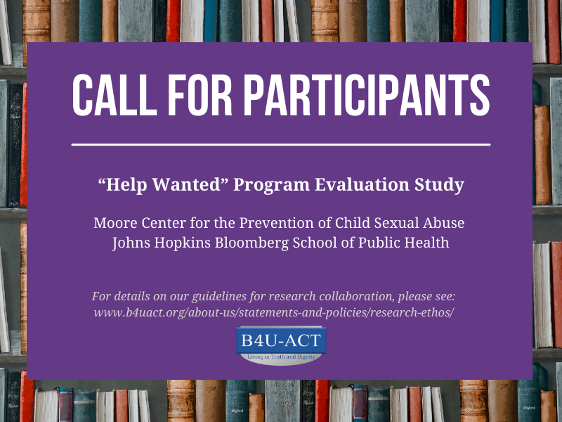 MAPs Wanted for Study on Help Wanted program