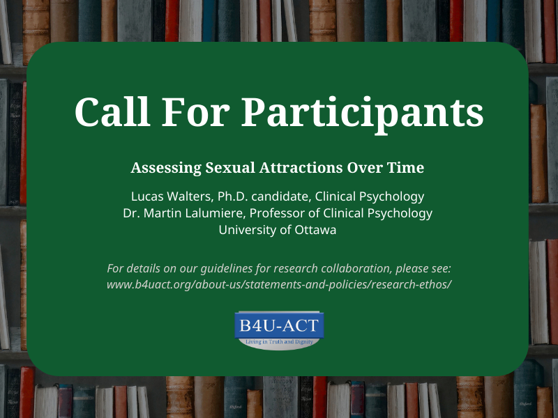 MAPs Wanted for Study on Sexual Attractions over Time