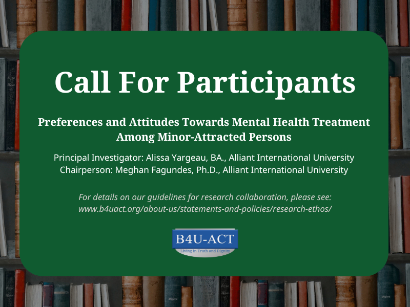 MAPs Wanted for Study on Attitudes Towards Mental Health Treatment