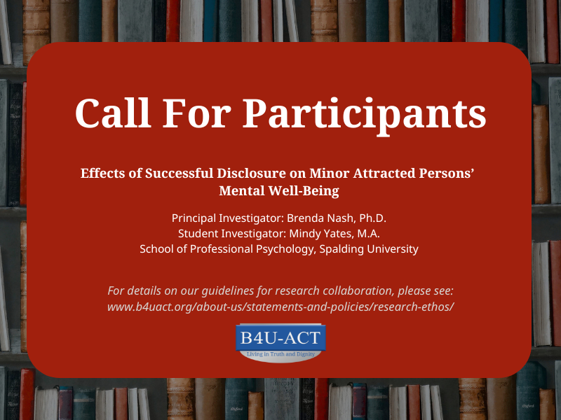 MAPs Wanted for Study on Disclosure and Well-Being