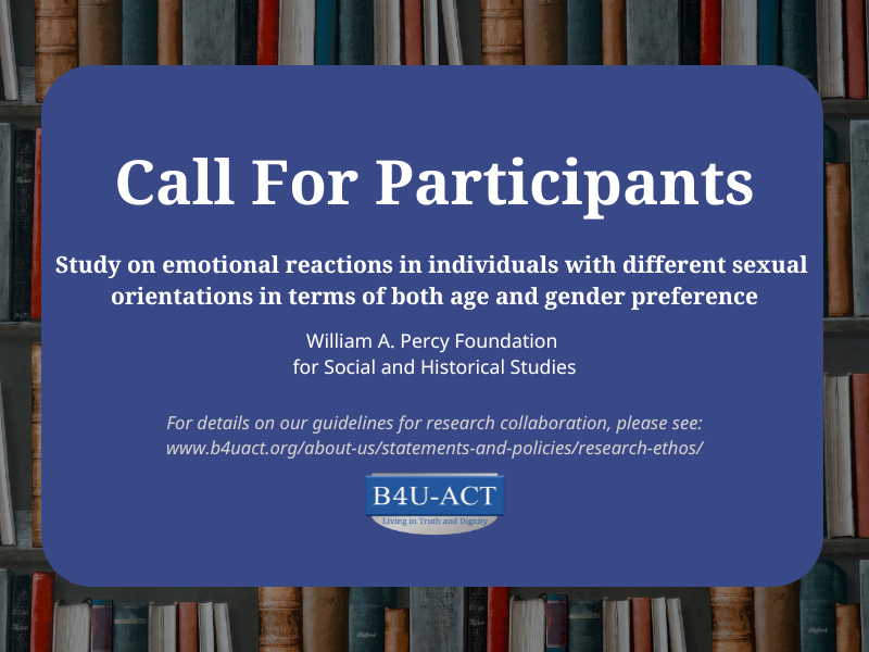 MAPs Wanted for Study on Emotional Response